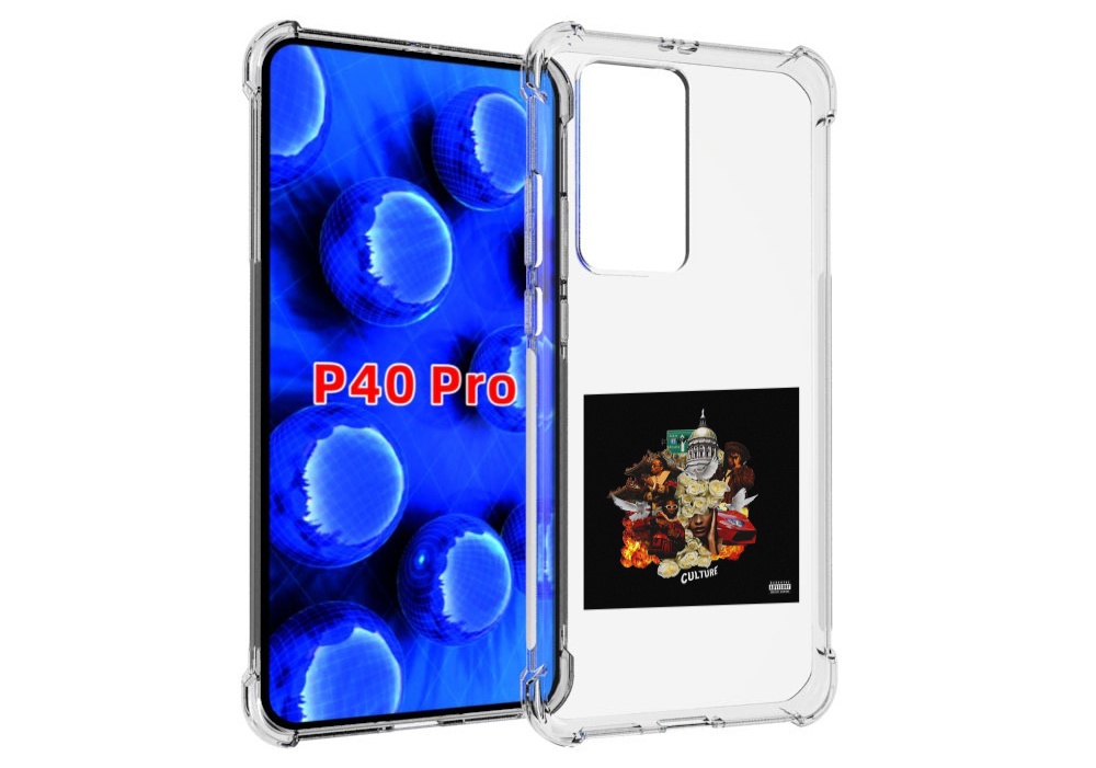 

Чехол MyPads Migos - Culture для Huawei P40 Pro противоударный, Прозрачный, Tocco