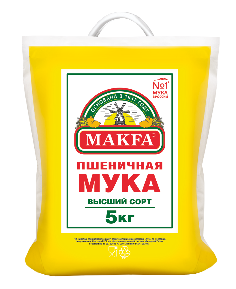 

Мука Makfa пшеничная Высший сорт 5 кг