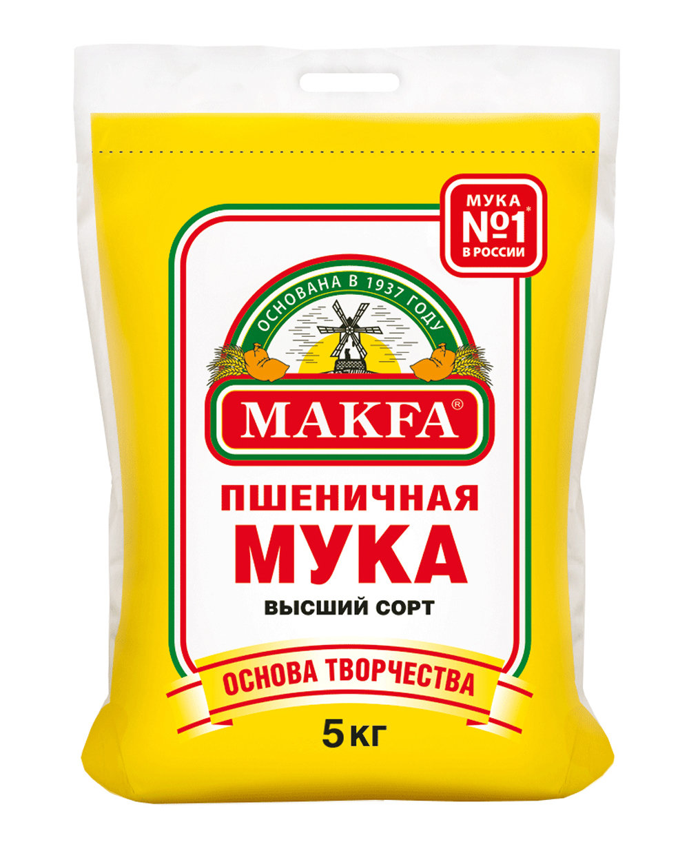 фото Мука makfa пшеничная высший сорт 5 кг