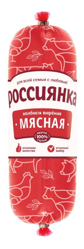 

Колбаса Россиянка Мясная вареная батон 450 г