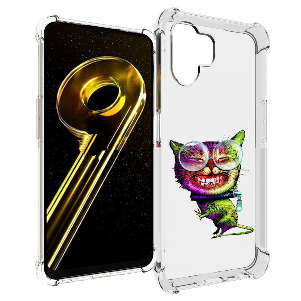 

Чехол бампер MyPads Веселый кот для Realme 10 5G противоударный, Прозрачный, Tocco