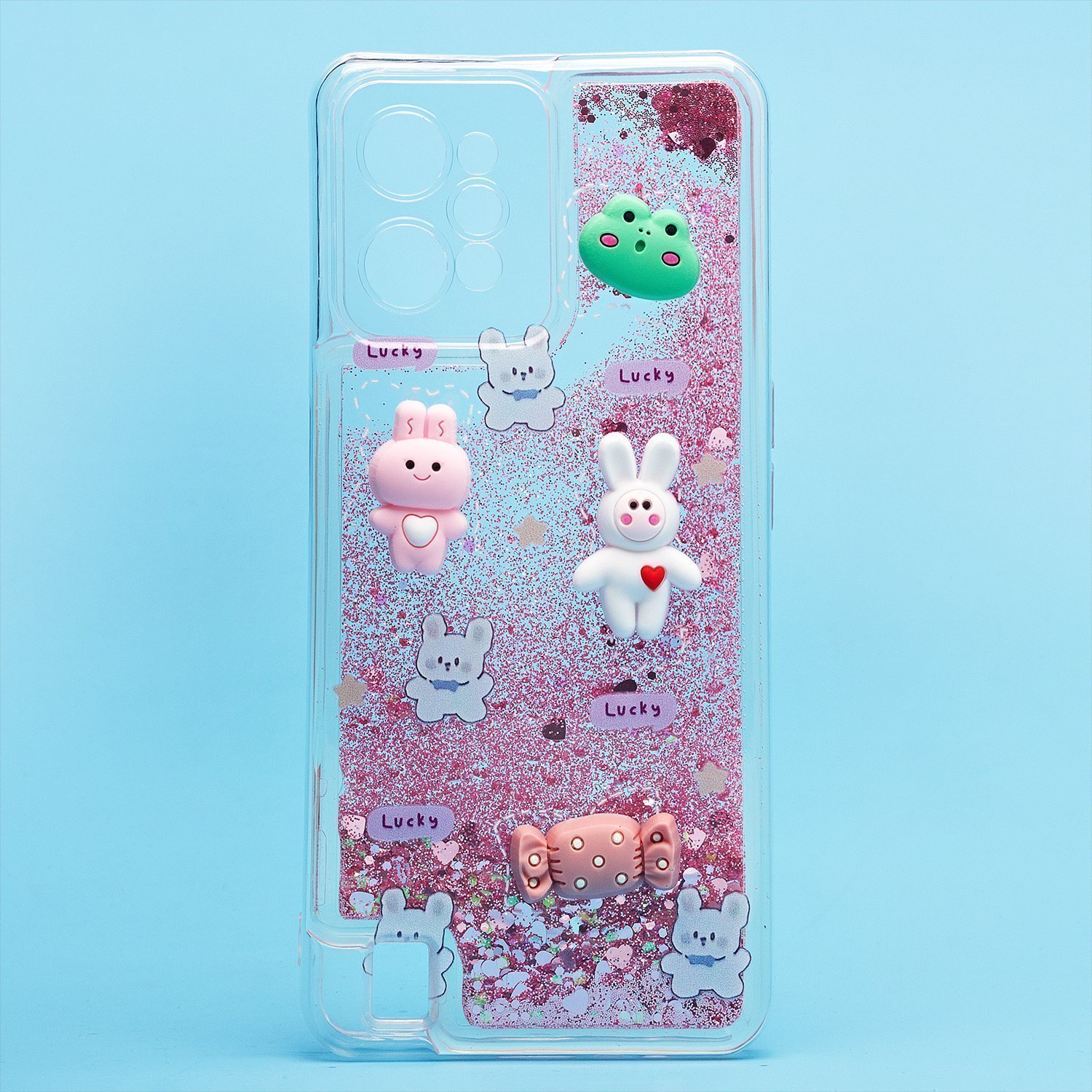 

Чехол для Realme C31 (RMX3501) силиконовый 3D игрушки <розовый>
