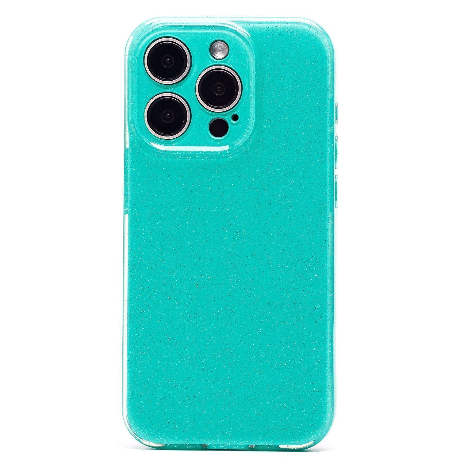 

Чехол для iPhone 15 Pro силиконовый с блестками 3 <мятный>, Зеленый