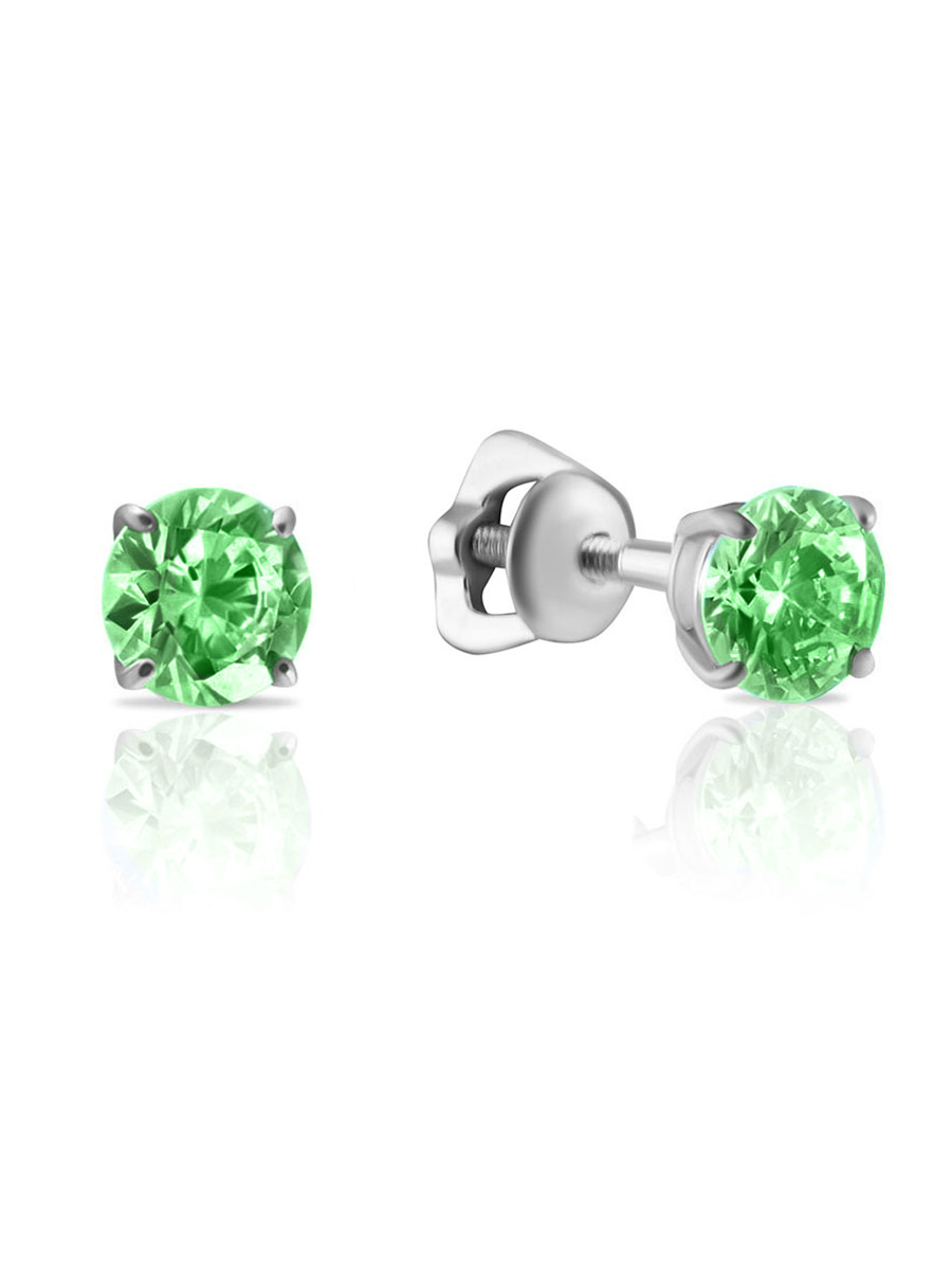 

Серьги пусеты из серебра с фианитом SKAZKA Natali Romanovoi 52374, 52374