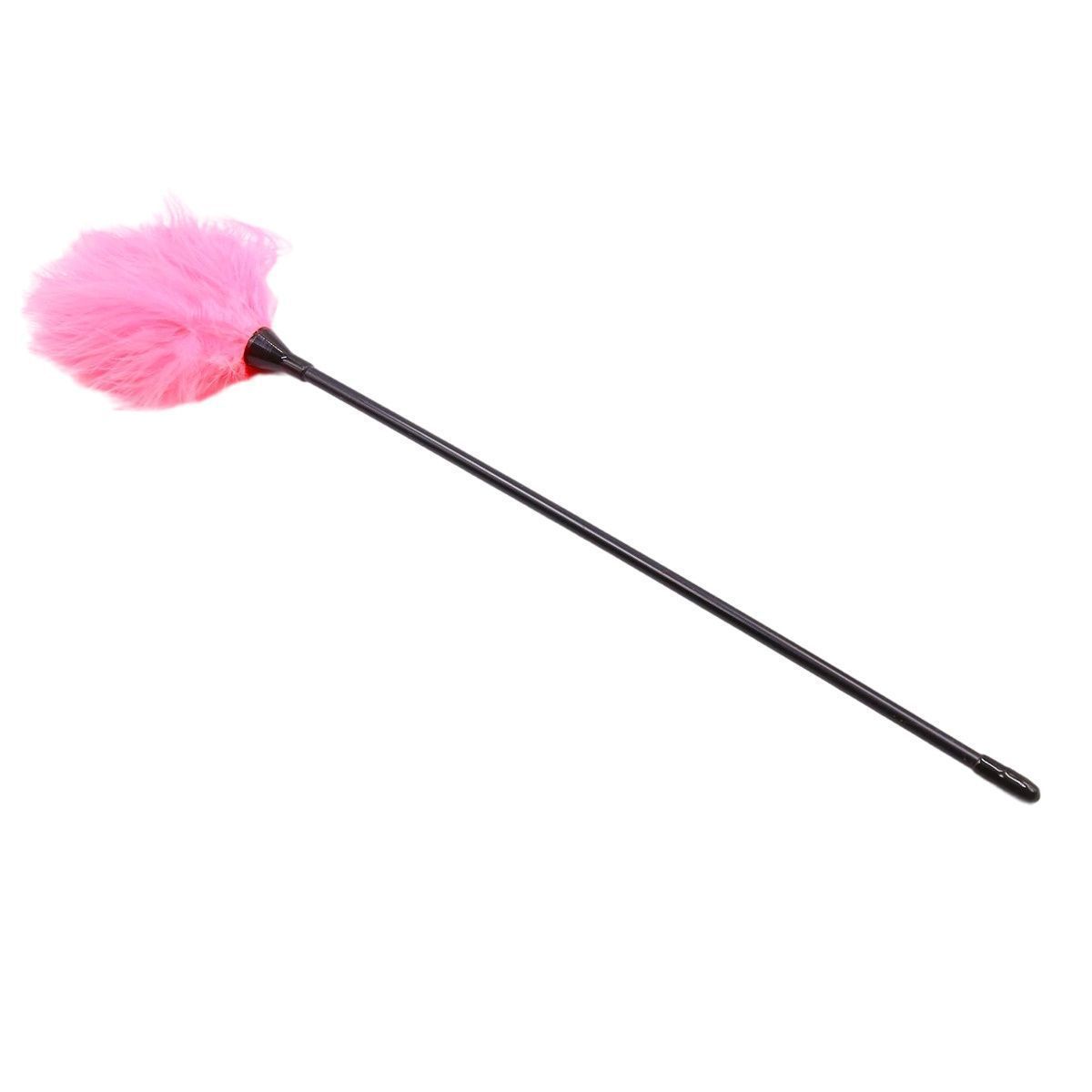 Тиклер KISSEXPO перо темно-розовое 40 см