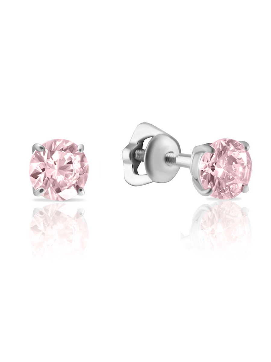 

Серьги пусеты из серебра с фианитом SKAZKA Natali Romanovoi 52378, 52378