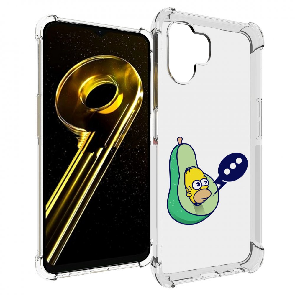 Чехол бампер MyPads Гомер-авокадо для Realme 10 5G противоударный