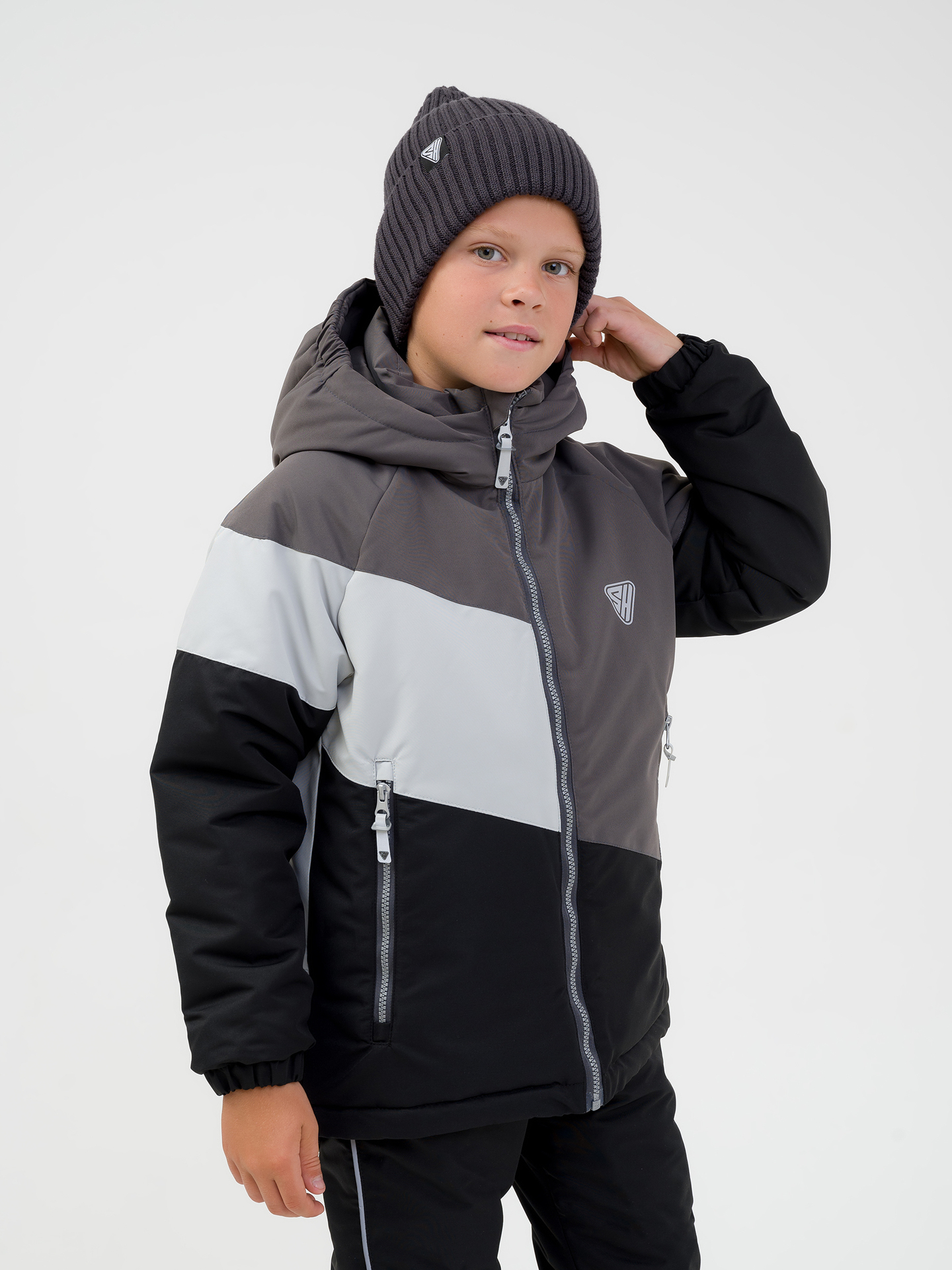 Куртка детская Sherysheff О19066, серый, 122