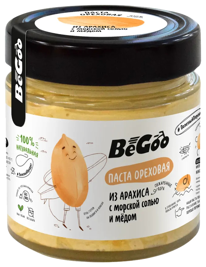 

Паста BeGoo арахисовая с медом и морской солью 180 г