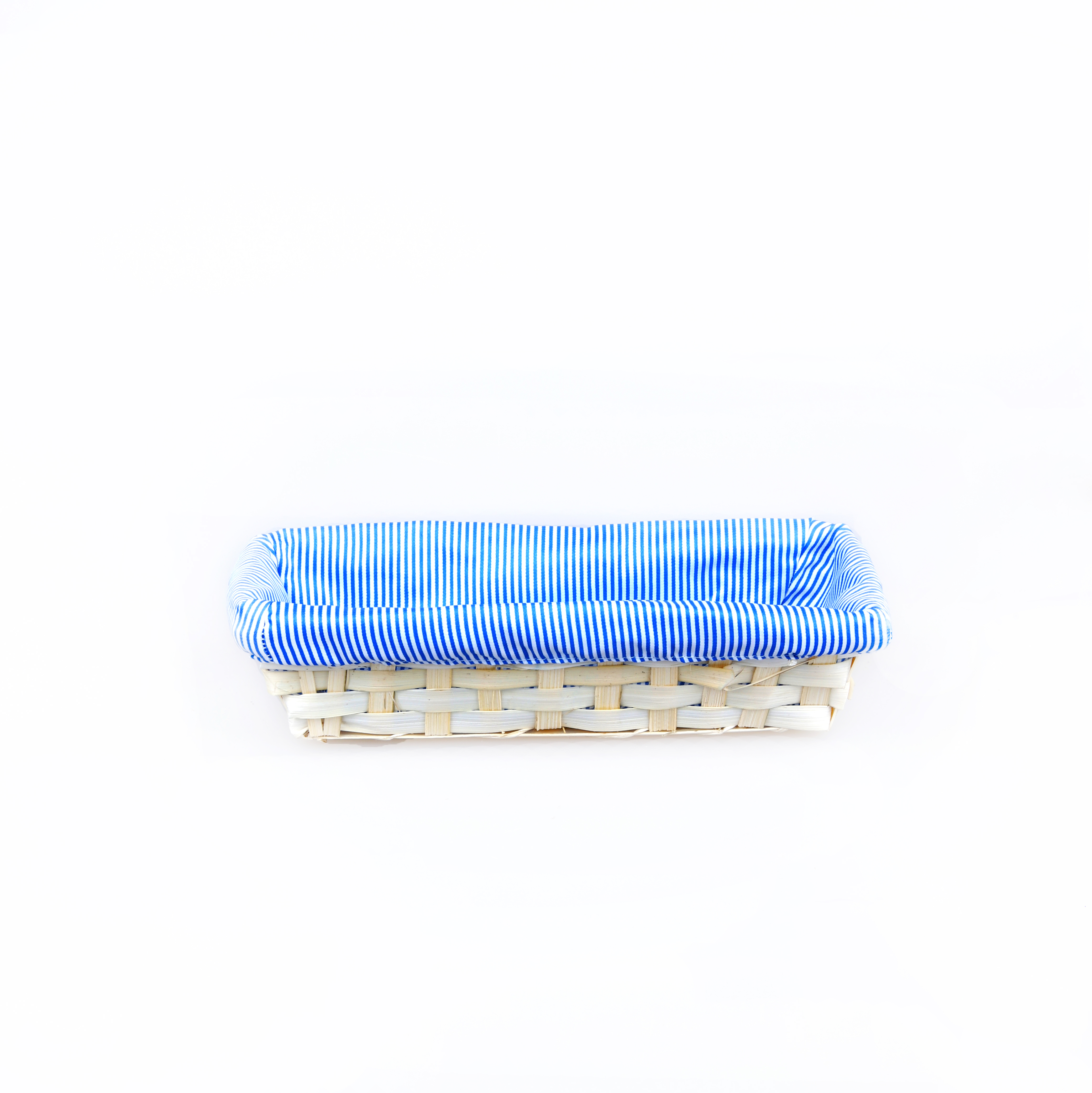 Корзина плетеная прямоугольная Lacy 24x10x6 см синий, 22702030