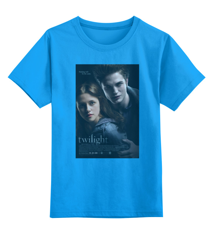

Футболка детская Printio The twilight saga / сумерки цв. голубой р. 128, The twilight saga / сумерки