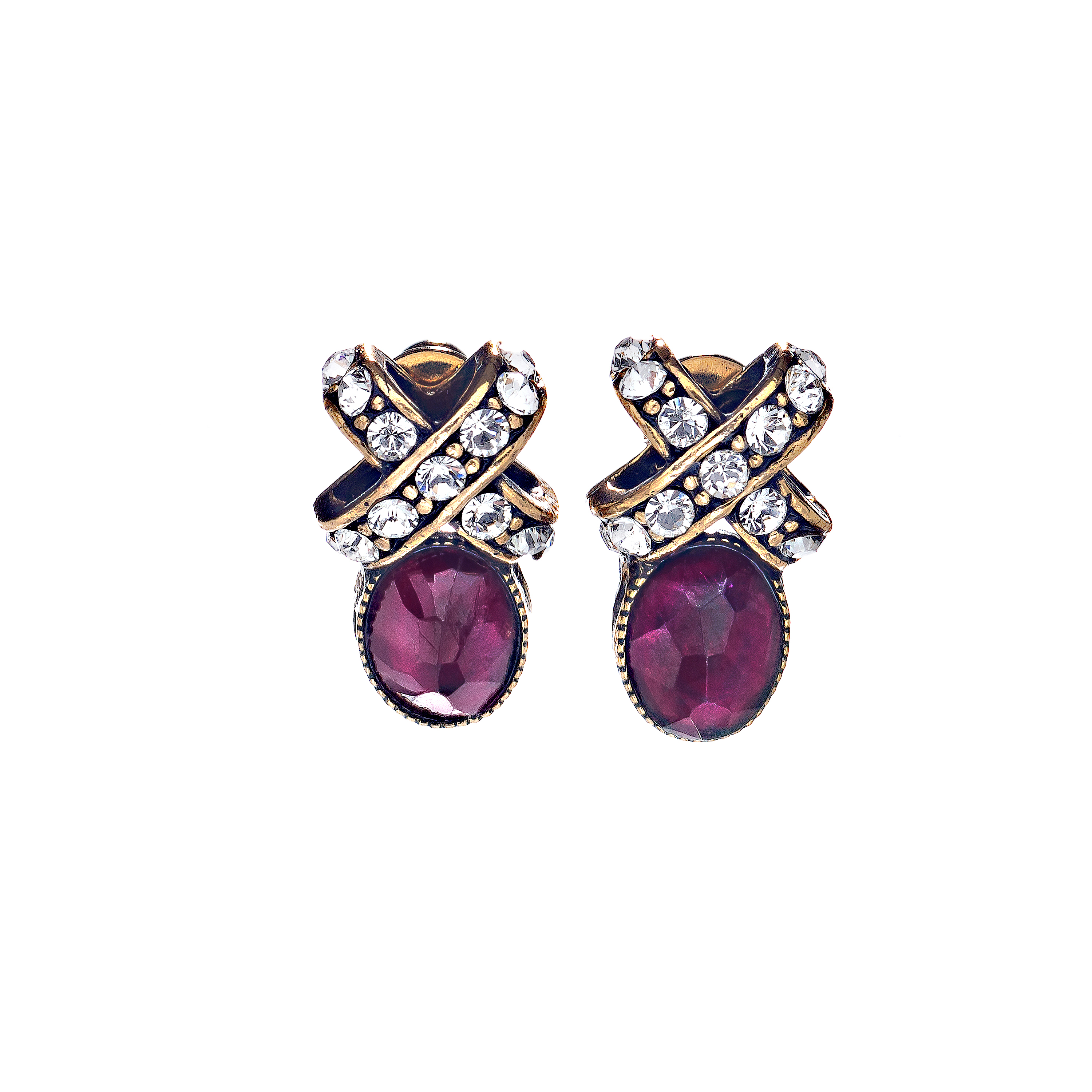 

Серьги пусеты из бижутерного сплава Alcozer&J AL2406-OP3566C, swarovski, AL2406-OP3566C