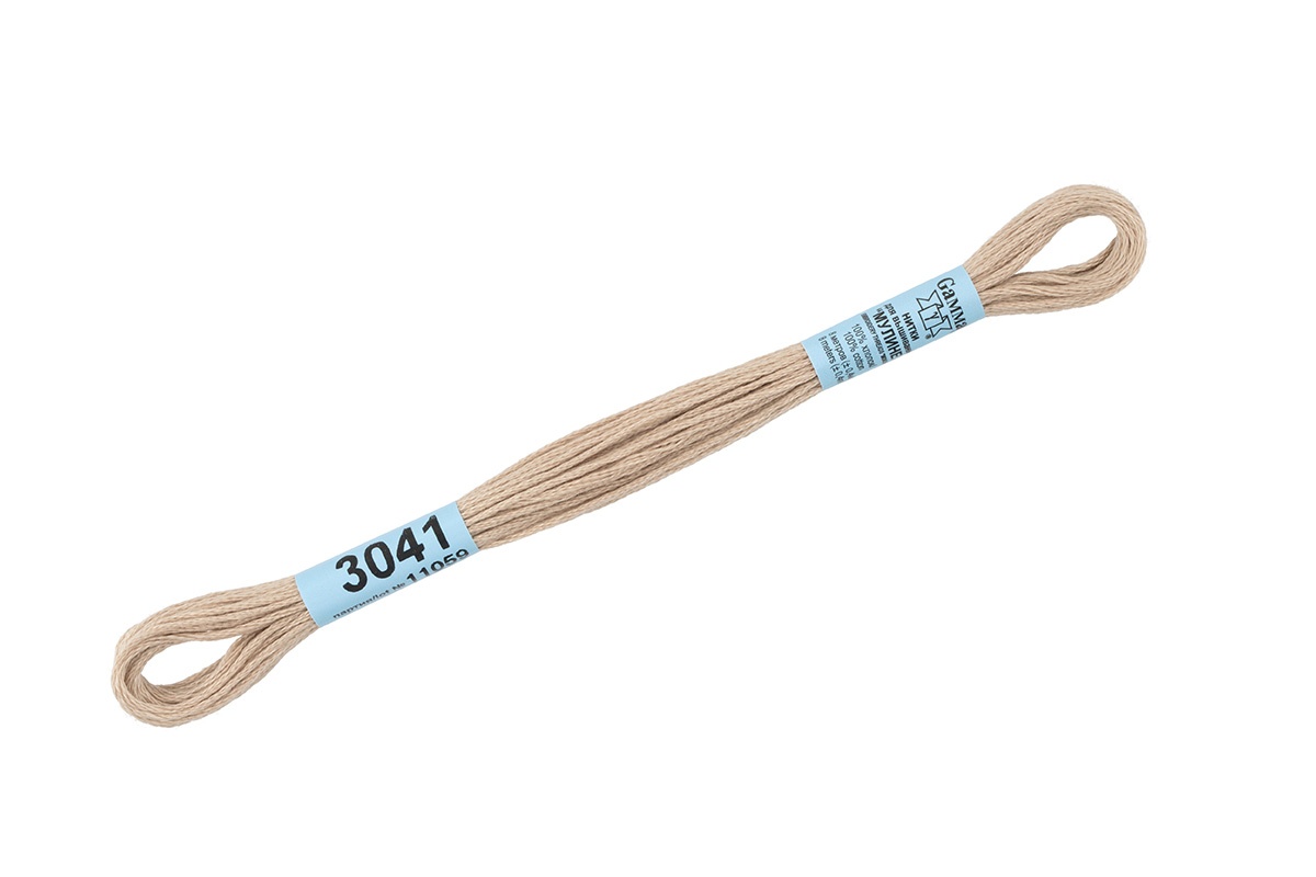

Gamma мулине, 100% хлопок, 24х8 м, №3041, бежевые, Бежевый