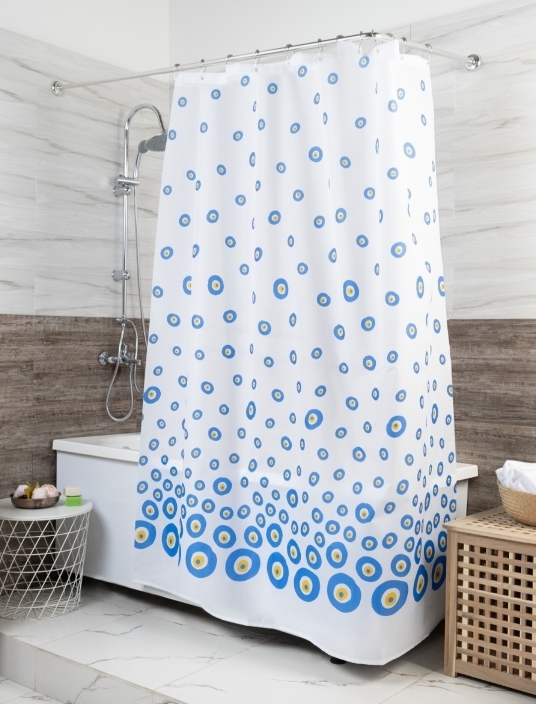 Штора для ванной комнаты MIRANDA 180х200см 1шт