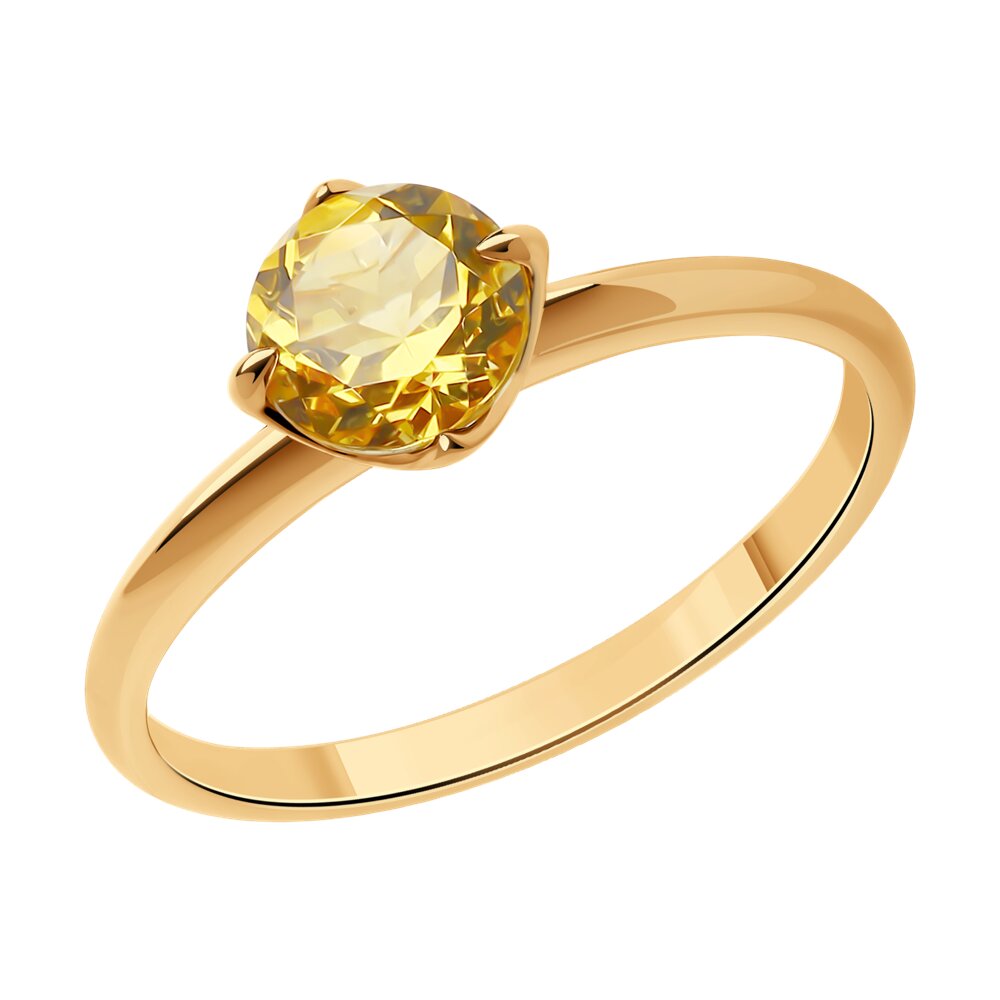 

Кольцо из золота р. 18 Diamant 51-310-01764-4, цитрин, 51-310-01764-4