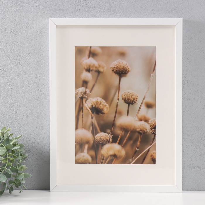 

Фоторамка, 9901553, МДФ 30х40 см, 4, white, 16 мм, с паспарту, Белый