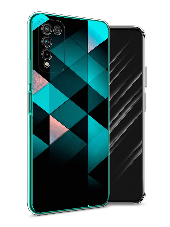 

Чехол Awog на Honor 10X Lite "Геометрия 16", Голубой;черный, 6104650-3