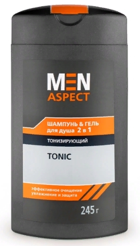 Шампунь Men Aspect 2 в 1 тонизирующий 245 г