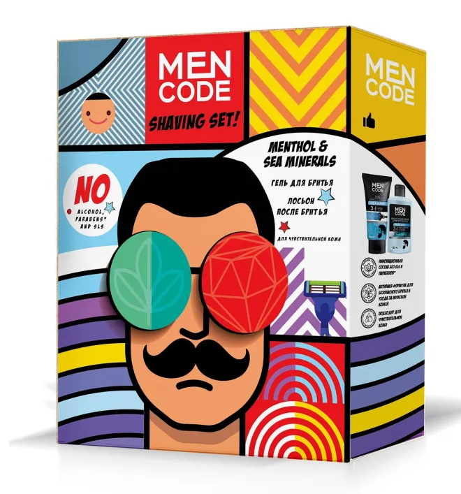 Набор для бритья Men Code Shaving set мужской 2 предмета sesderma набор мужской antiage power men skincare