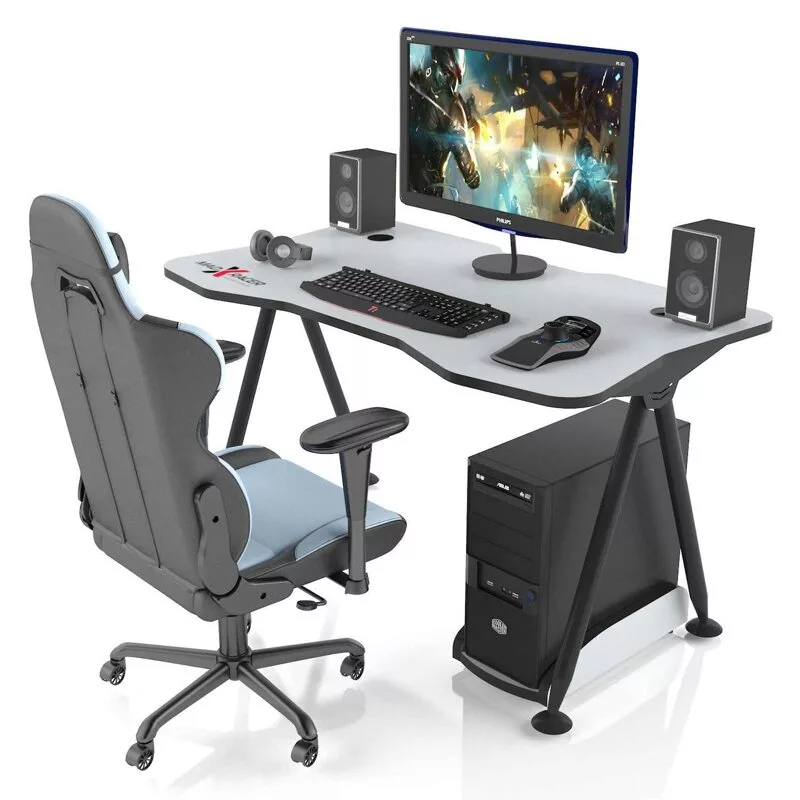 

Стол компьютерный Gamer MaDXRacer DESK GTT12 1200х750х750 белый, кромка черная