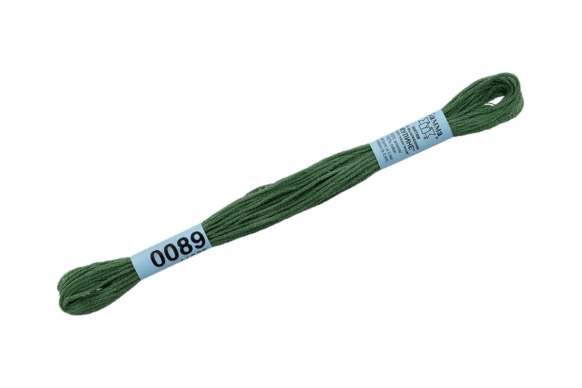 

Gamma мулине, 100% хлопок, 24х8 м, №0089, серо-зеленые, Зеленый