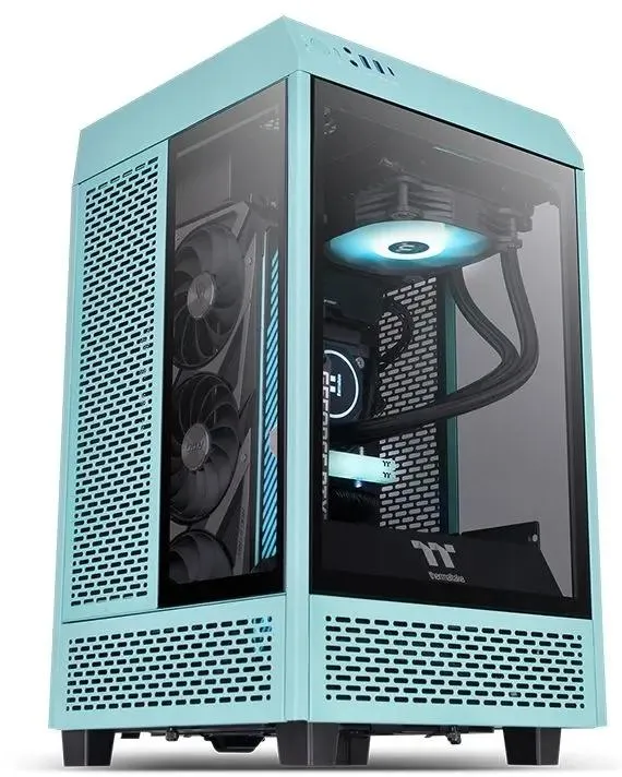 

Корпус компьютерный Thermaltake The Tower 100 Turquoise (CA-1R3-00SBWN-00), The Tower 100 Turquoise