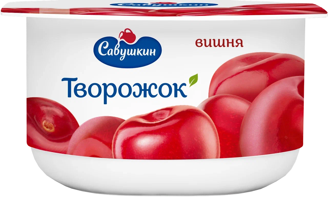 Паста творожная Савушкин с вишней, 3,5%, 120 г