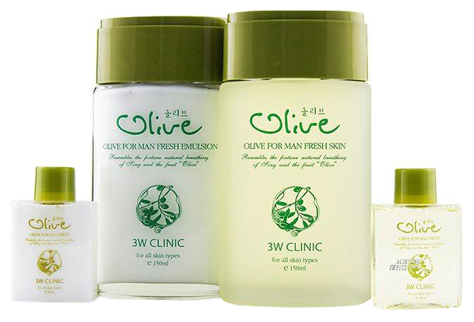 Мужской набор по уходу за лицом 3W Clinic Olive Fresh