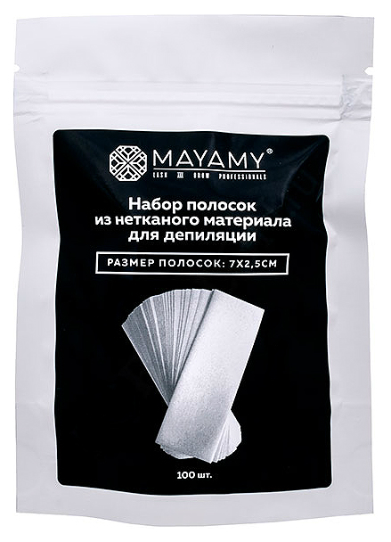 

Полоски для депиляции MAYAMY Из нетканого материала 100 шт
