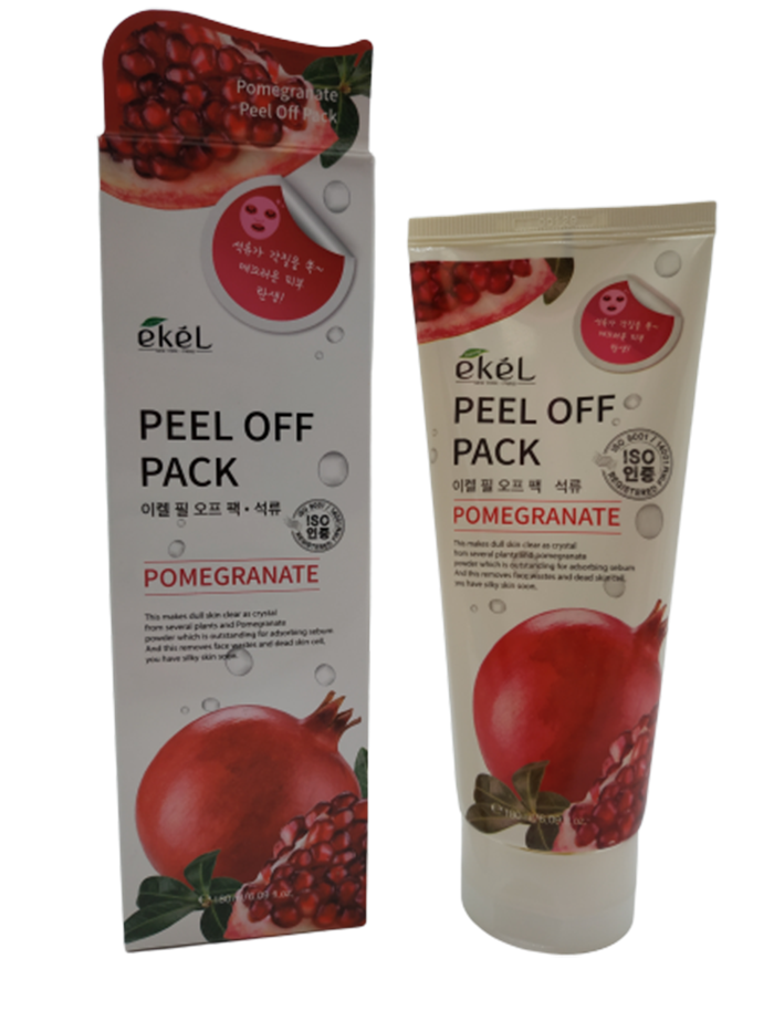 Маска-пленка с экстрактом граната  Ekel Peel Off Pack Pomegranate 180 мл ekel маска для лица успокаивающая с алоэ ultra hydrating 25