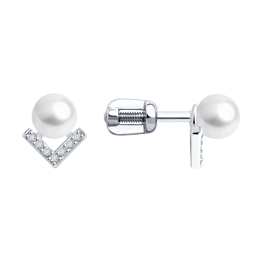 

Серьги пусеты из белого золота SOKOLOV Diamonds 79-20058-3, бриллиант, 79-20058-3