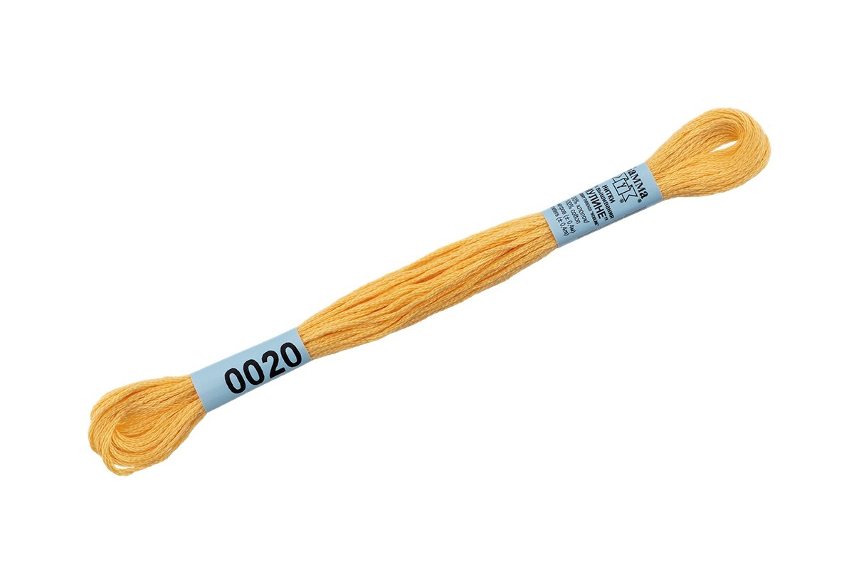 

Gamma мулине, 100% хлопок, 24х8 м, №0020, розово-желтые, Розовый