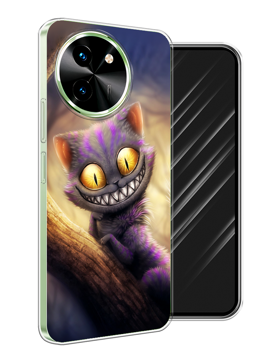 

Чехол Awog на Vivo T3x/Y38 5G "Cheshire Cat", Фиолетовый;желтый, 2610750-1