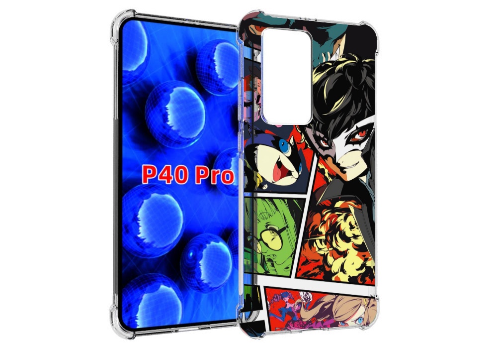 

Чехол MyPads Persona 5 art для Huawei P40 Pro противоударный, Прозрачный, Tocco