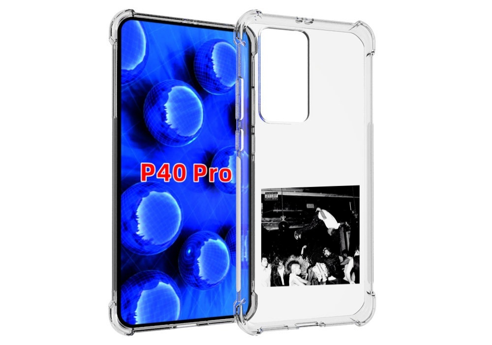 

Чехол MyPads Playboi Carti - Die Lit для Huawei P40 Pro противоударный, Прозрачный, Tocco