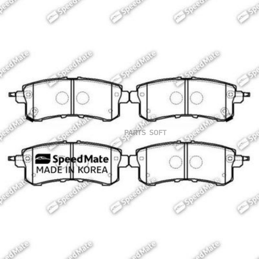

Колодки зад. NISSAN Patrol III (Y62) 2010- 1шт SPEEDMATE SM-BPJ259