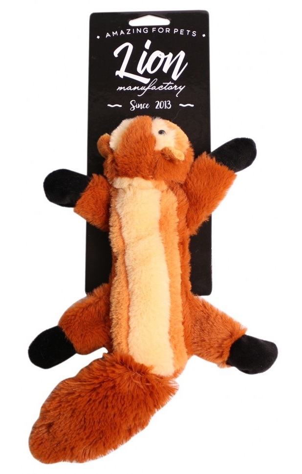 фото Мягкая игрушка для собак lion лесная добыча барсук, коричневый, 45 см