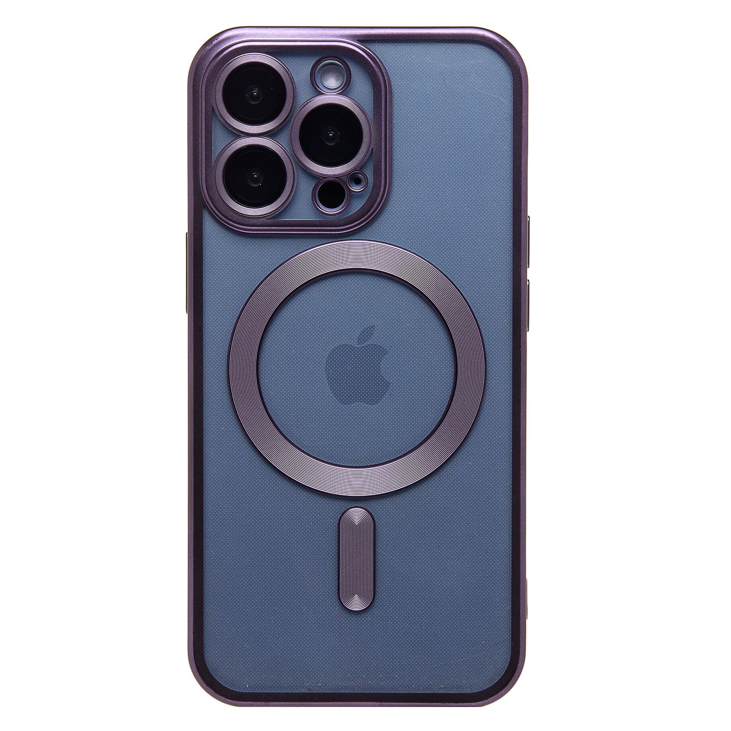 

Чехол для iPhone 13 Pro силиконовый MagSafe 7 <темно-фиолетовый>