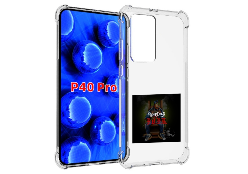 

Чехол Mypads Snoop Dogg B Для Huawei P40 Pro Противоударный, Прозрачный, Tocco