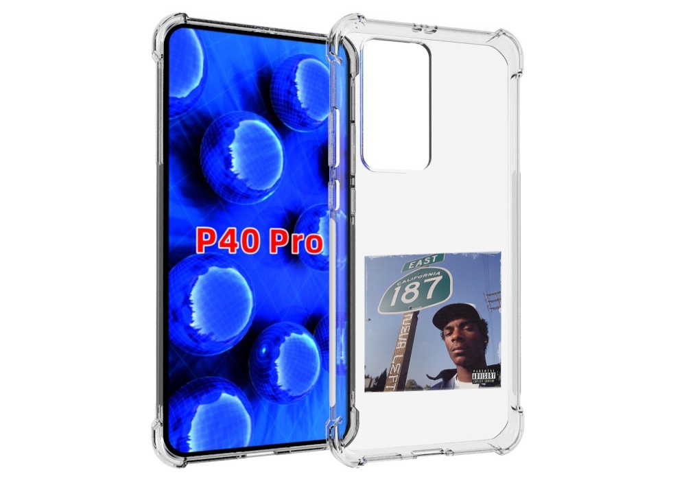

Чехол Mypads Snoop Dogg Neva Left Для Huawei P40 Pro Противоударный, Прозрачный, Tocco