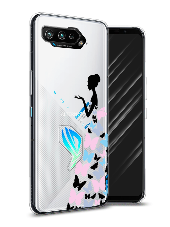 

Чехол Awog на Asus ROG Phone 5S "Платье из бабочек", Белый;розовый, 44550-1