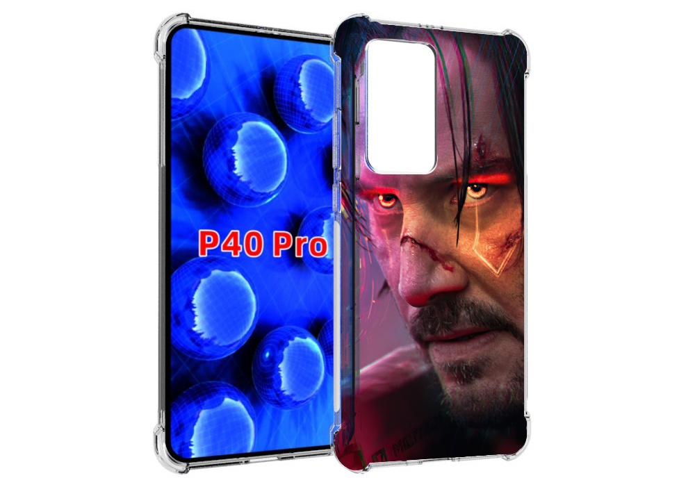 

Чехол MyPads cyberpunk 2077 Джонни Сильверхенд для Huawei P40 Pro противоударный, Прозрачный, Tocco
