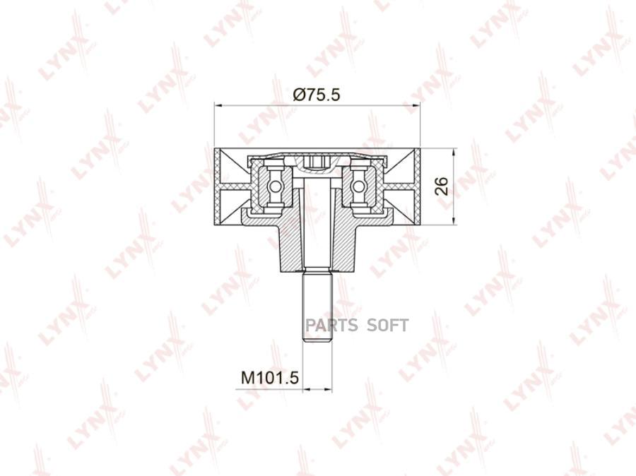 

Ролик направляющий / приводной подходит для bmw 5e60/1 2.2-3.0 03-10 / 7e65-67 3.0 03