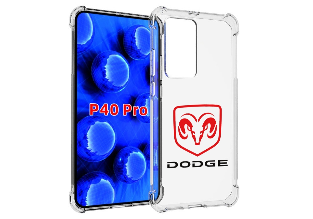 

Чехол MyPads dodge-2 мужской для Huawei P40 Pro противоударный, Прозрачный, Tocco