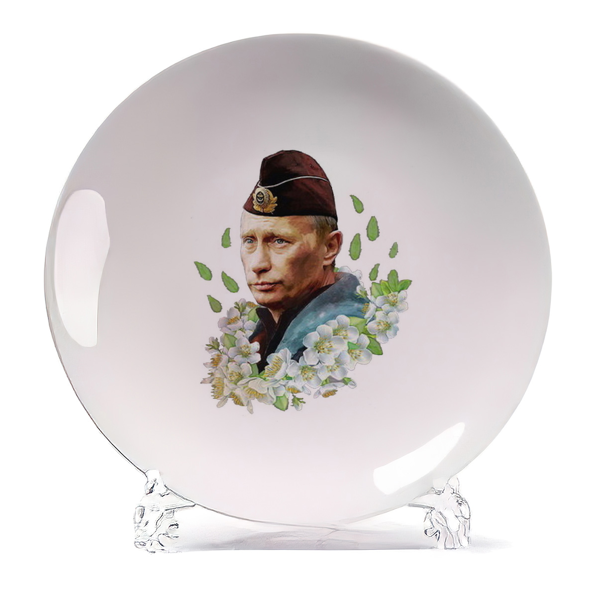 

Тарелка CoolPodarok Путин, Белый
