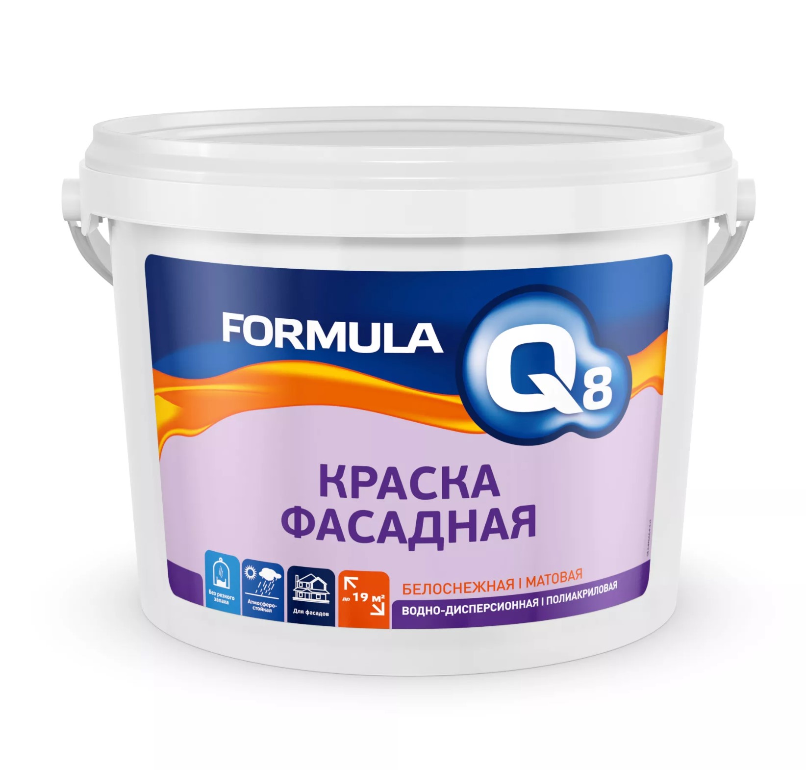 фото Краска в/д фасадная 1,5 кг "formula q8"