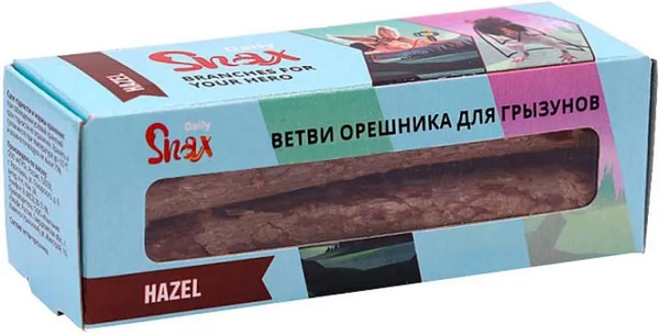 

Лакомство для грызунов Snax Ветви орешника, 60 г