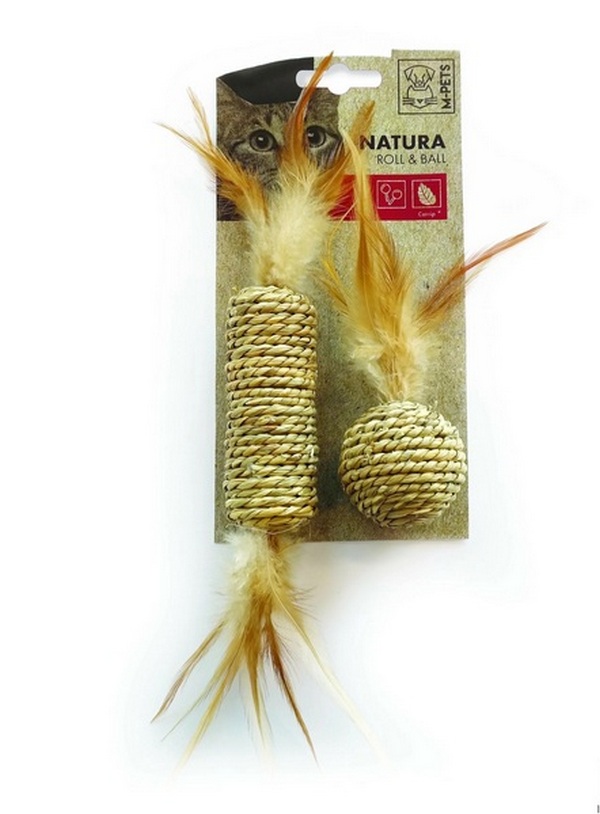 

Игрушка для кошек M-pets Natura Roll Ball 20х3,5 см и 12х4,5 см