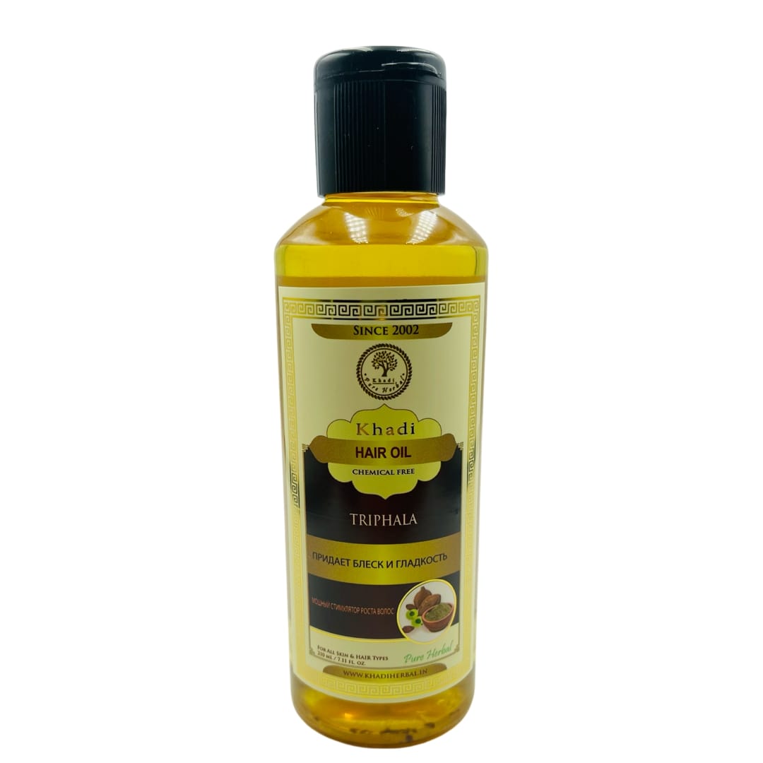 Травяное масло для волос Triphala от Khadi для всех типов волос 210 мл
