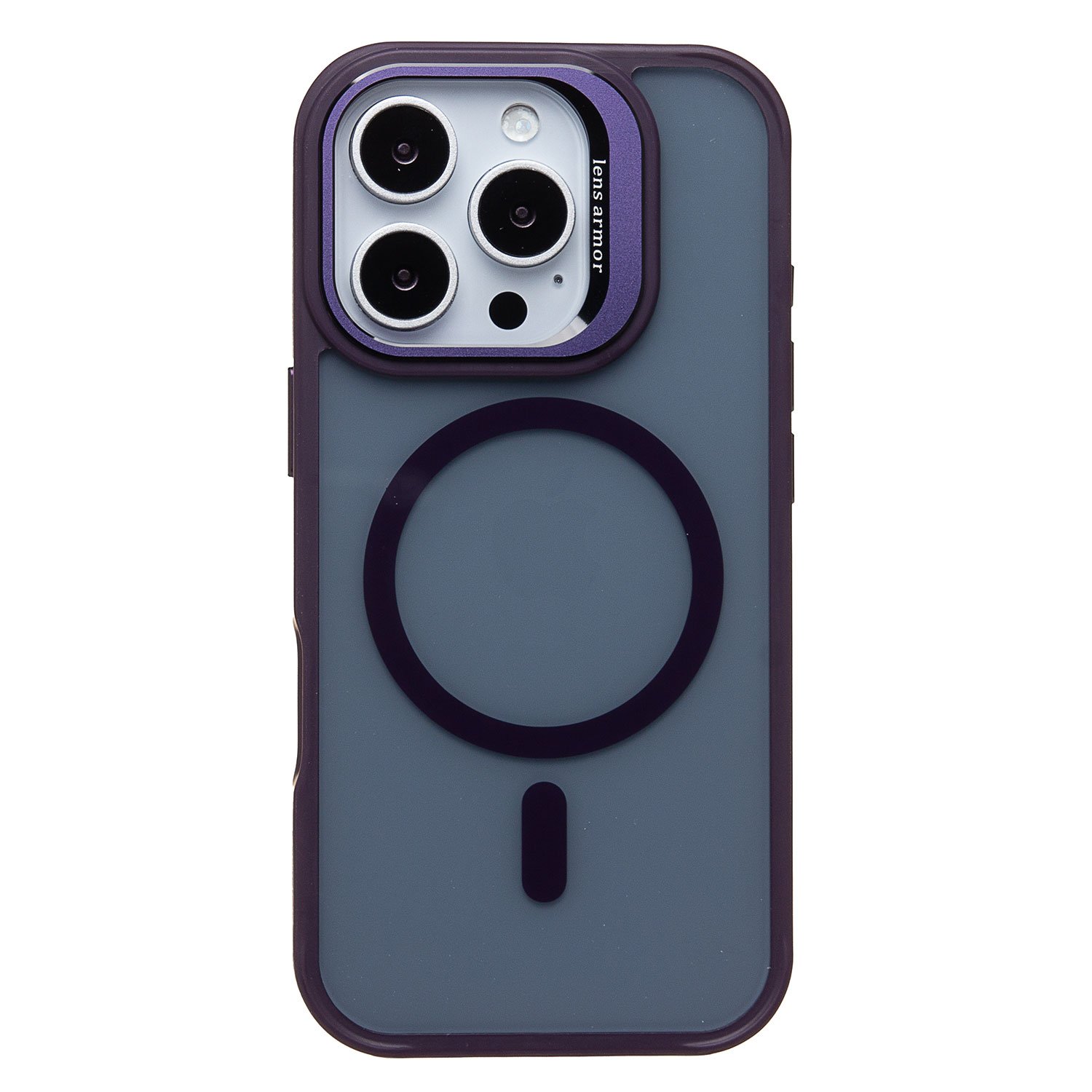 

Чехол для iPhone 16 Pro силиконовый MagSafe 6 <темно-фиолетовый>